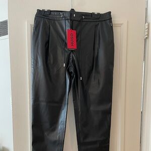 Hugo Boss faux leather pant